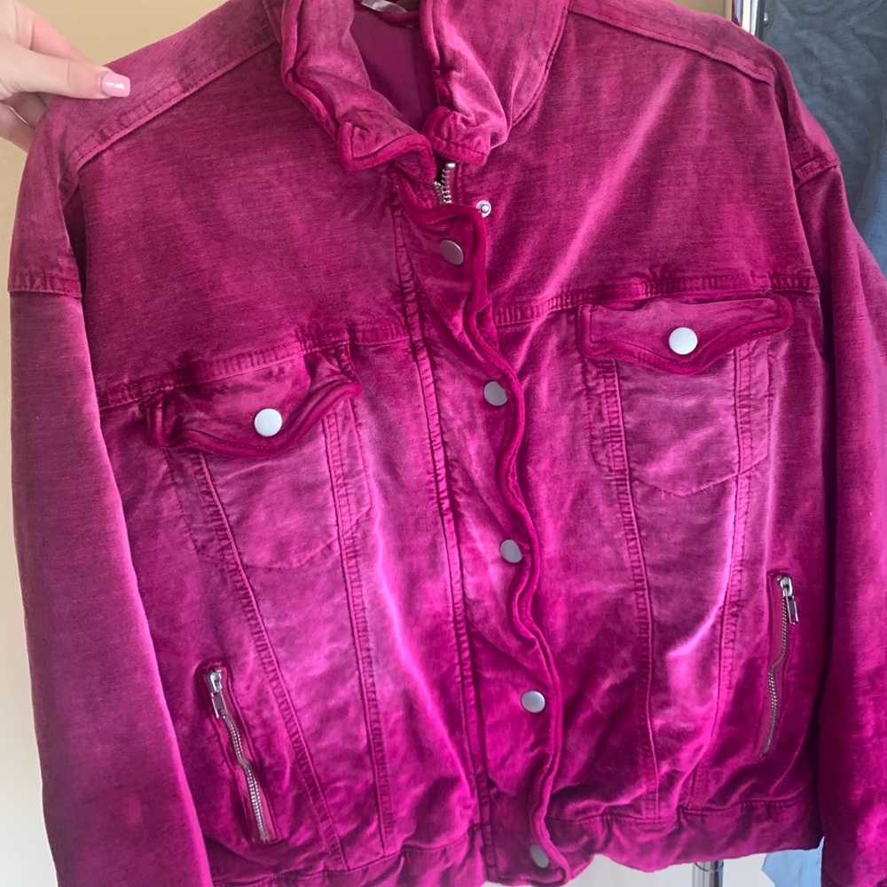 pink jacket